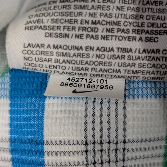 Nike Golf Plaid Shorts Men's 38 Blue Green Dri-Fit - Picture 9 of 15